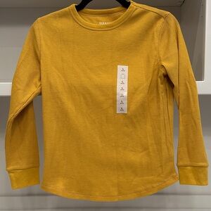 Old Navy size 10-12 Kids Mustard Long Sleeve Tee.  New with tag